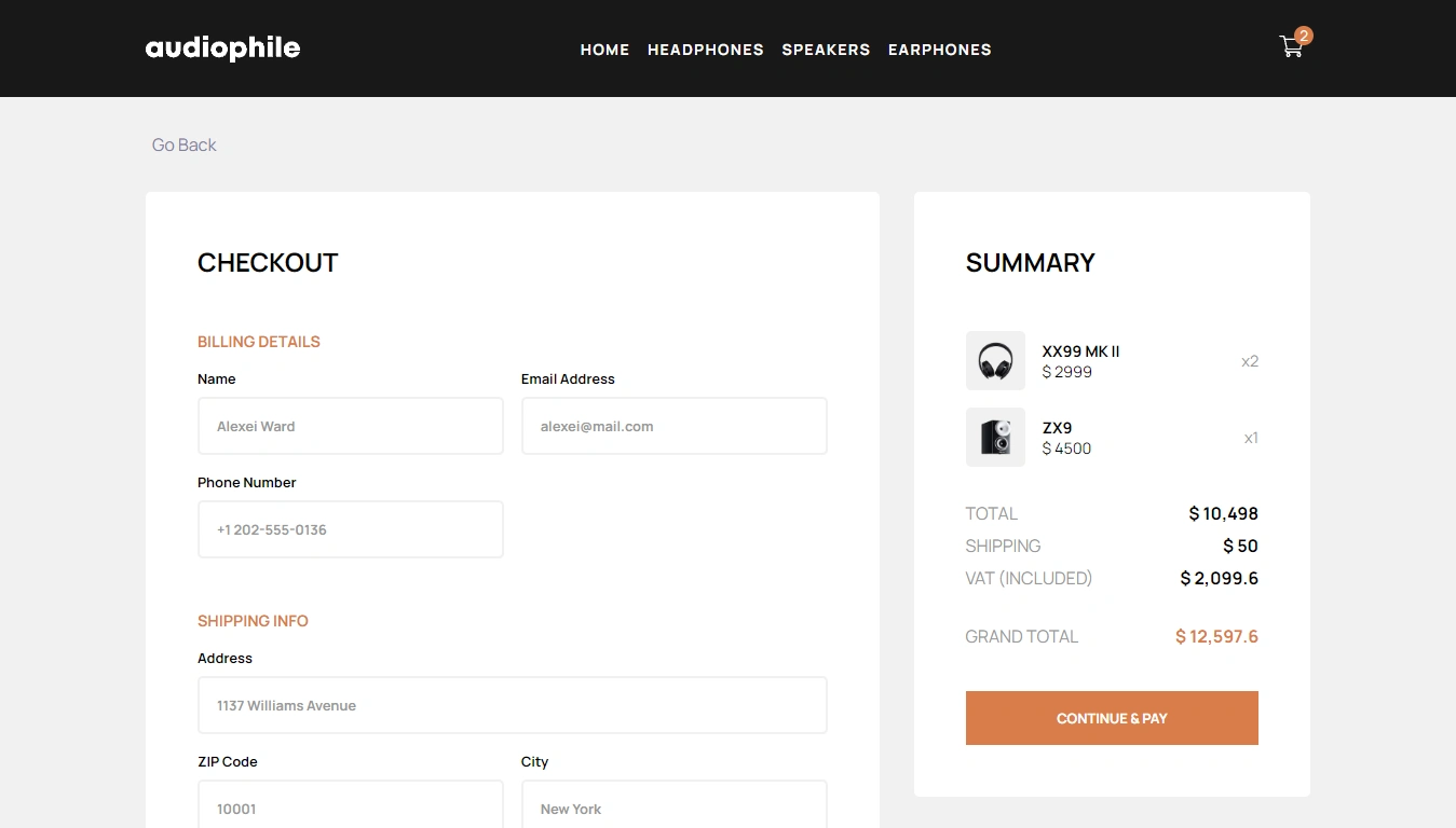 Audiophile E-commerce 4