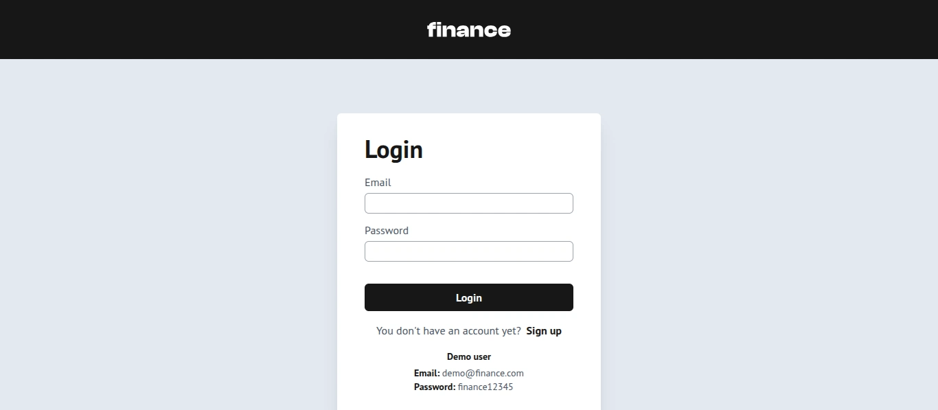 Finance App 0